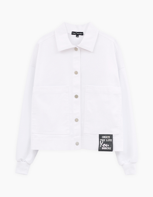 Белый жакет-джуда для девочки