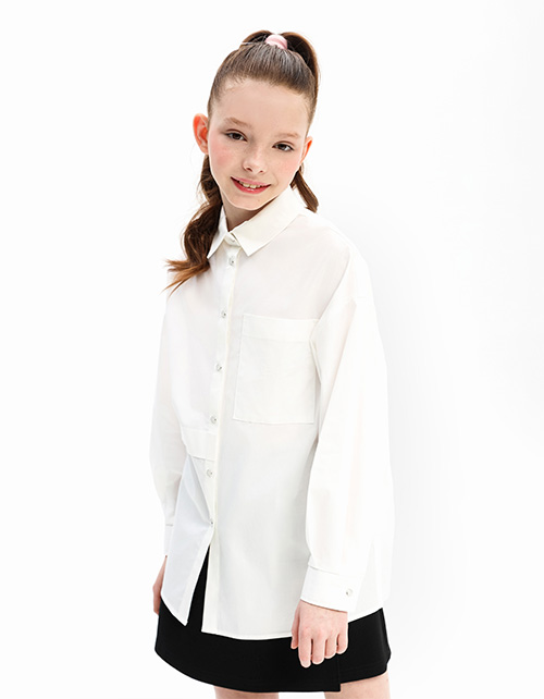 Белая блузка для девочки