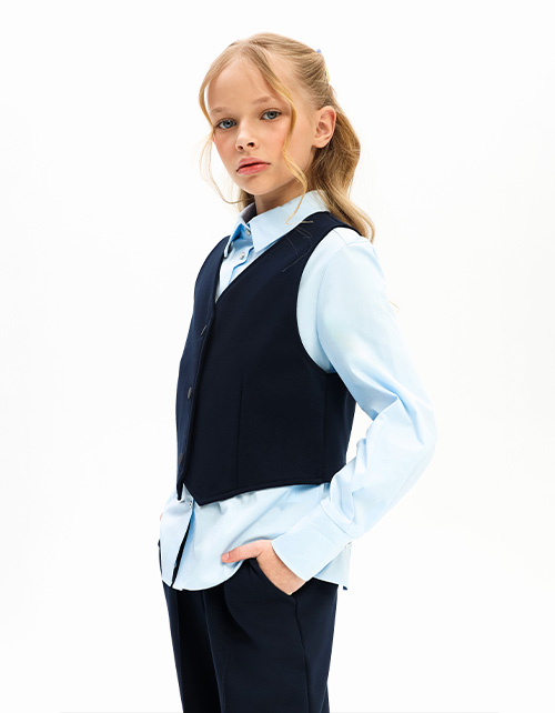 Голубая блузка для девочки