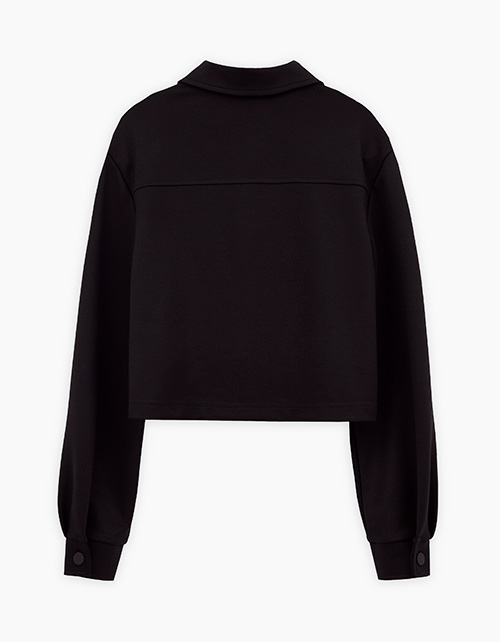 Чёрный укороченный жакет для девочки