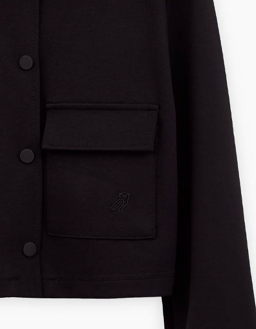 Чёрный укороченный жакет для девочки