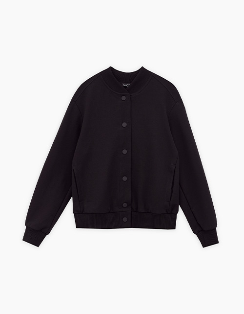 Чёрный жакет-бомбер для девочки