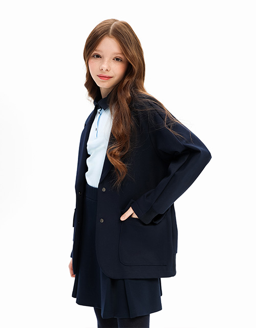 Тёмно-синий жакет для девочки