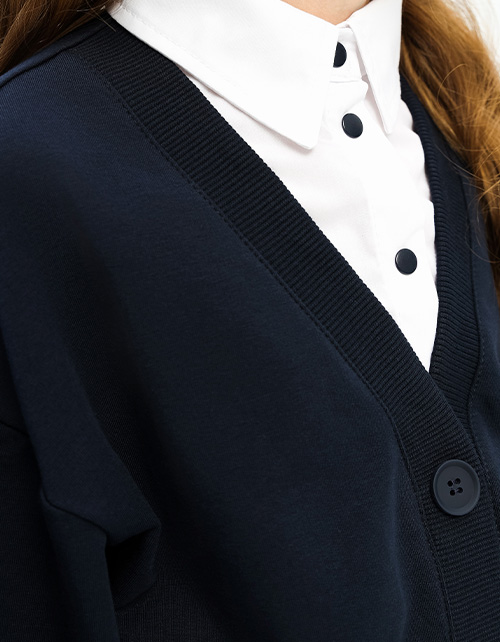 Тёмно-синяя обманка для девочки