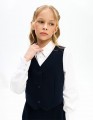 Тёмно-синий жилет для девочки