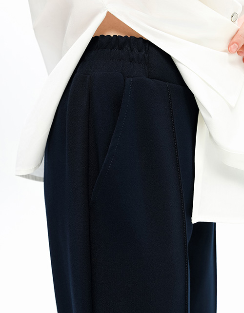 Тёмно-синие брюки для девочки