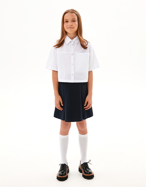 Тёмно-синяя юбка для девочки