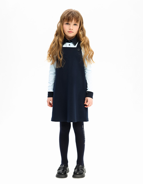 Тёмно-синий сарафан для девочки