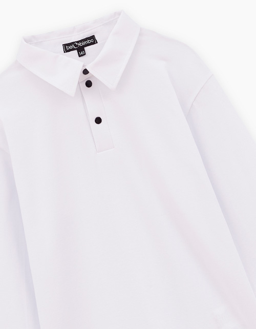 Белый джемпер-поло для мальчика