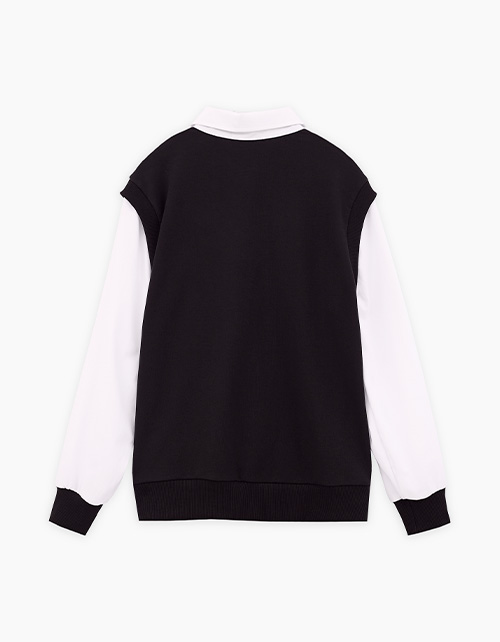 Чёрный джемпер-поло для мальчика