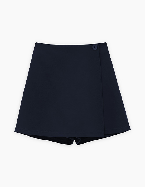 Тёмно-синяя юбка-шорты для девочки