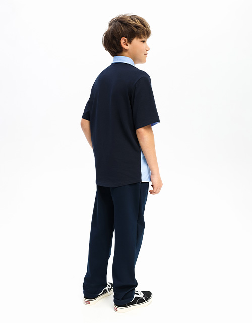 Голубая рубашка с коротким рукавом для мальчика