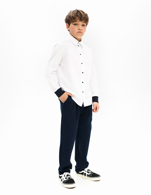 Тёмно-синие брюки для мальчика