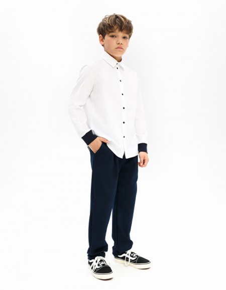 Тёмно-синие брюки для мальчика