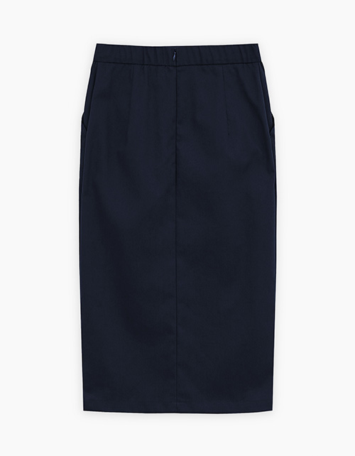 Тёмно-синяя юбка-миди для девочки