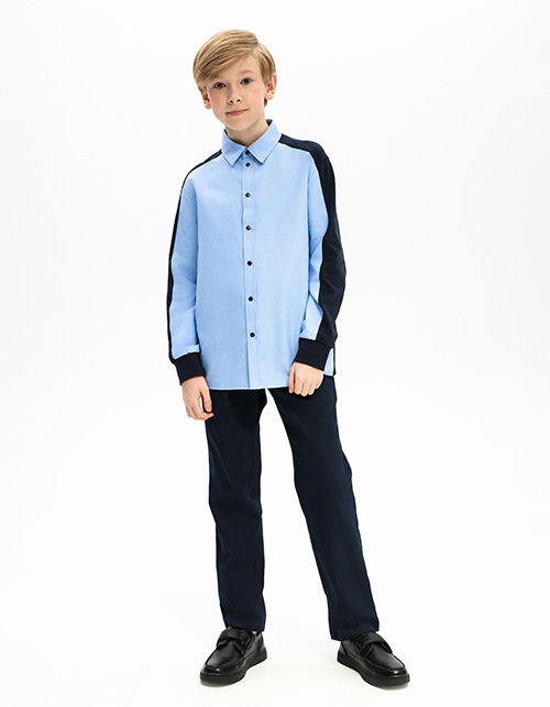 Голубая рубашка для мальчика