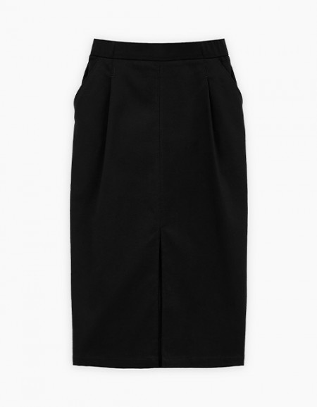 Чёрная юбка-миди для девочки