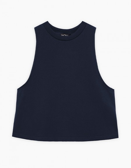 Тёмно-синий жилет для девочки