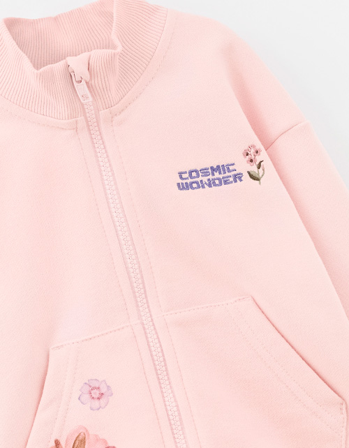 Светло-розовый жакет для девочки