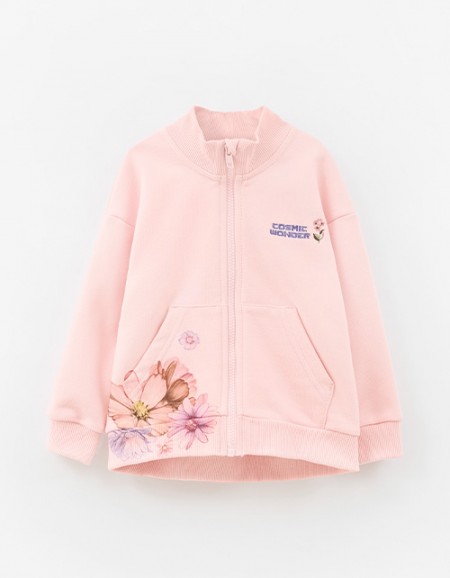 Светло-розовый жакет для девочки