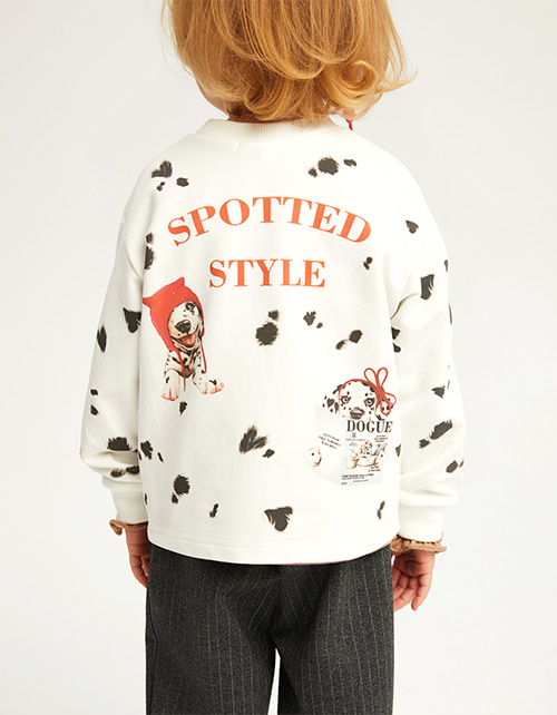 Свитшот оттенка молоко для девочки