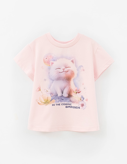 Светло-розовая футболка для девочки