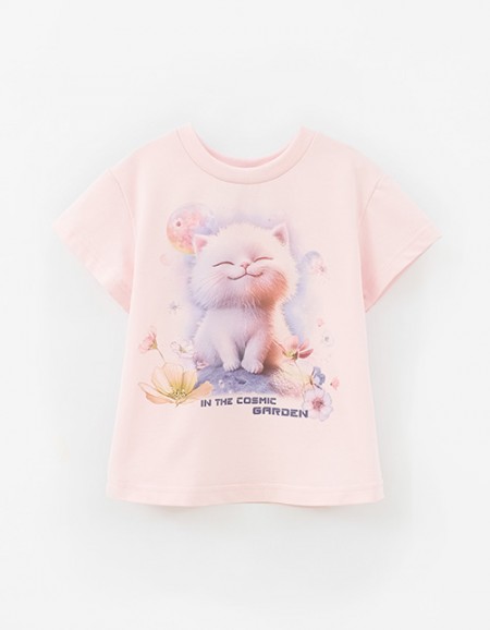 Светло-розовая футболка для девочки