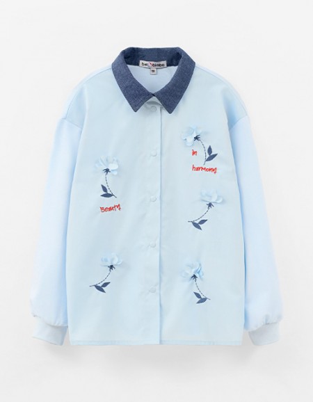 Блузка с вышивкой для девочки