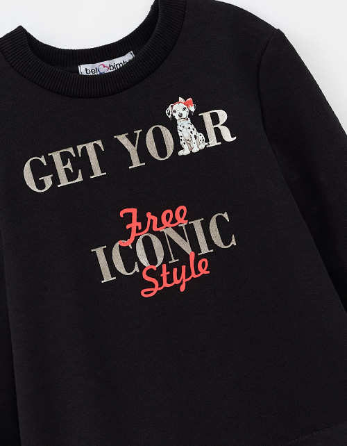 Элегантное чёрно-белое платье для девочки