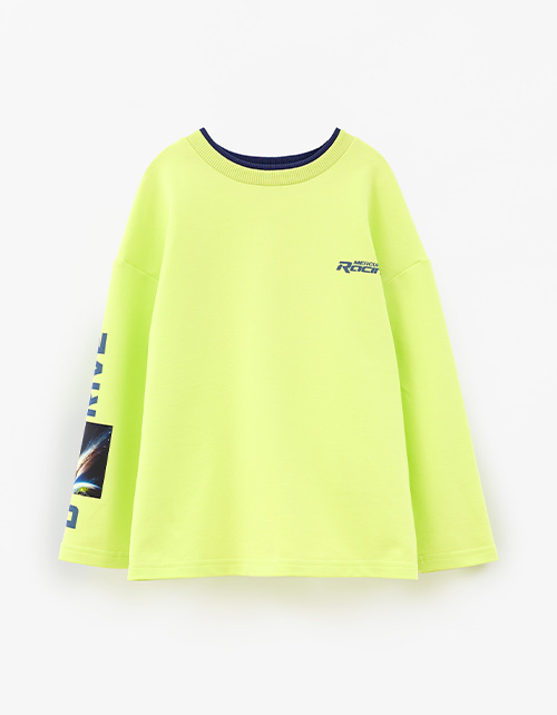 Лонгслив лайм для мальчика