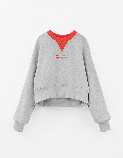 Укороченный свитшот для девочки