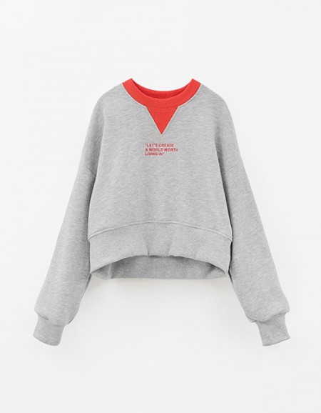 Укороченный свитшот для девочки