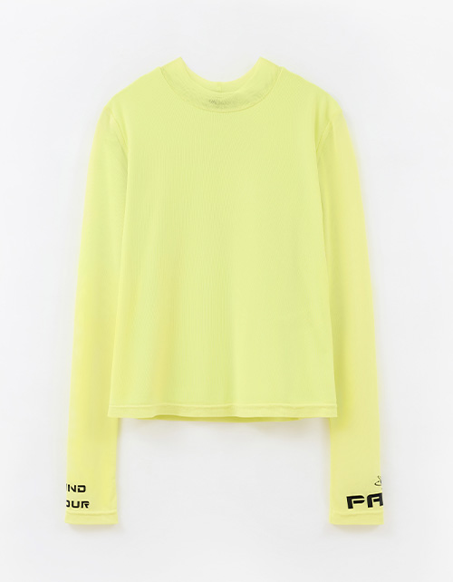 Лонгслив лайм для девочки