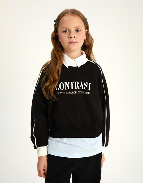 Чёрный свитшот для девочки