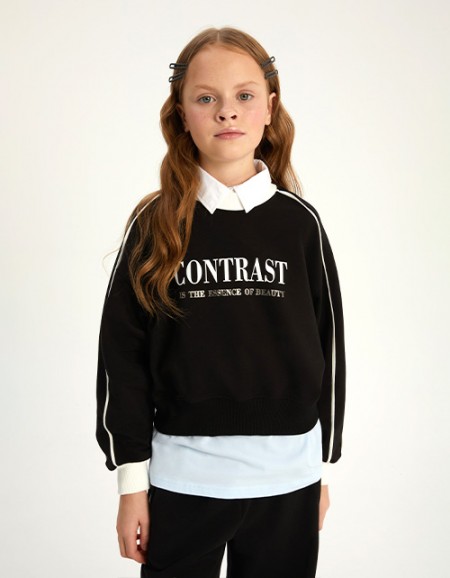 Чёрный свитшот для девочки