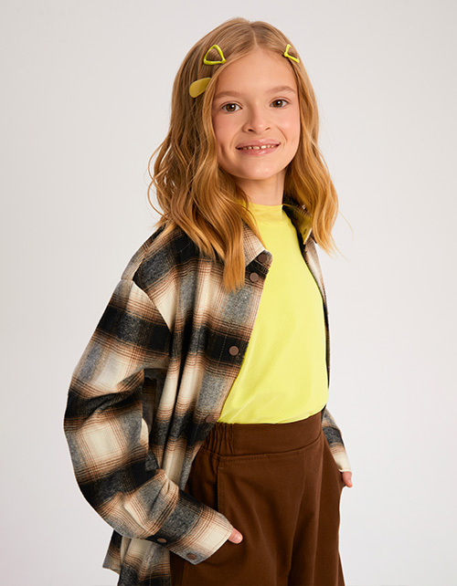 Рубашка в клетку для девочки