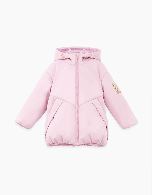 Осенняя светло-розовая куртка для девочки