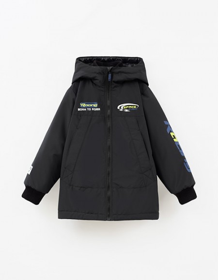 Чёрная осенняя куртка для мальчика