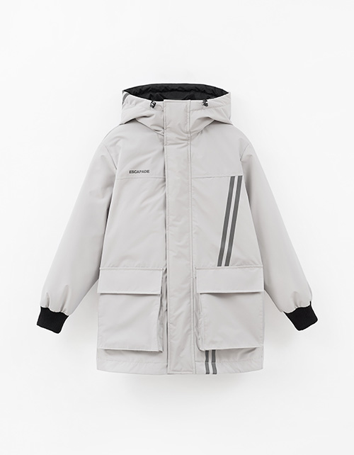 Светло-серая осенняя куртка для мальчика