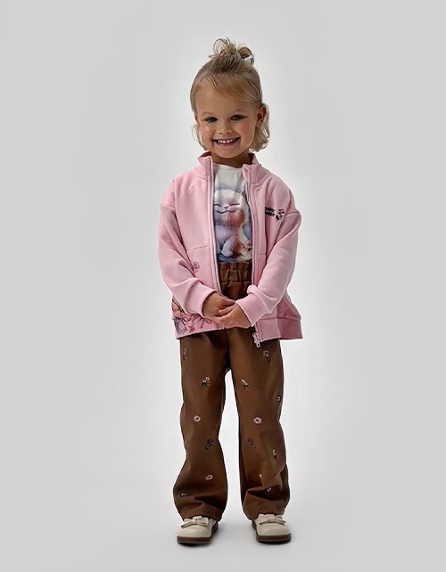 Брюки багги для девочки