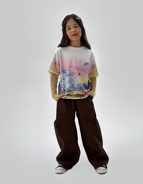 Брюки багги для девочки