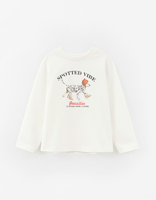 Молочный лонгслив для девочки