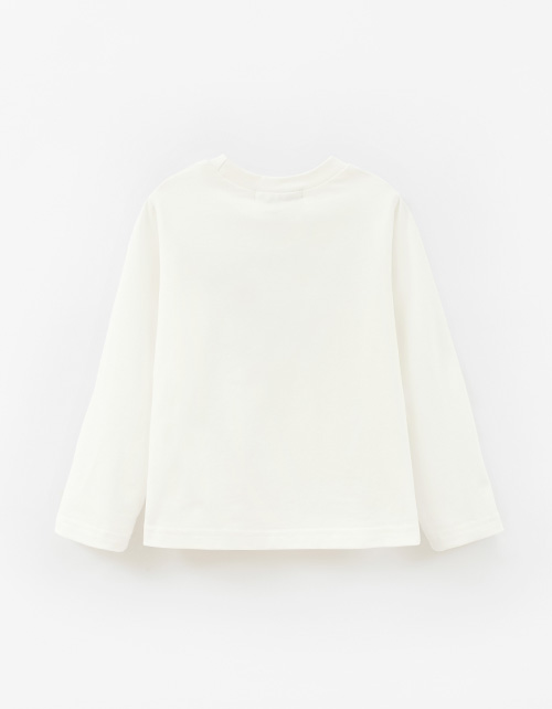 Молочный лонгслив для девочки