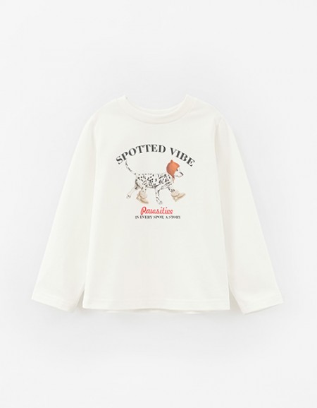 Молочный лонгслив для девочки