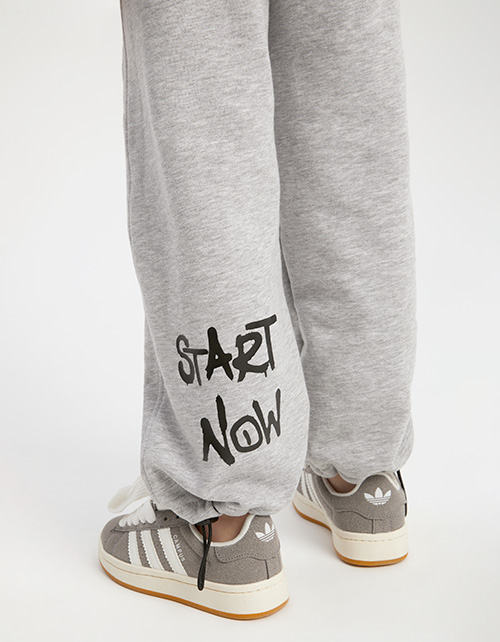 Брюки оттенка серый-меланж для девочки