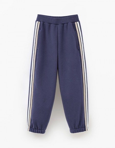 Брюки-джоггеры с лампасами для девочки Брюки-джоггеры с лампасами для девочки