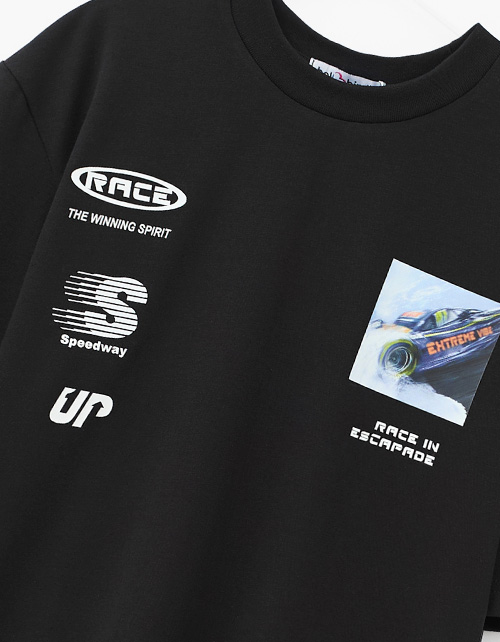 Дизайнерская чёрная футболка для мальчика