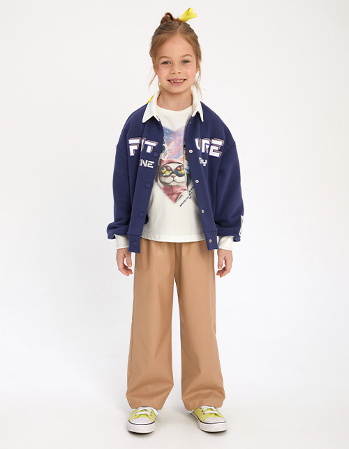 Брюки из эко-кожи для девочки