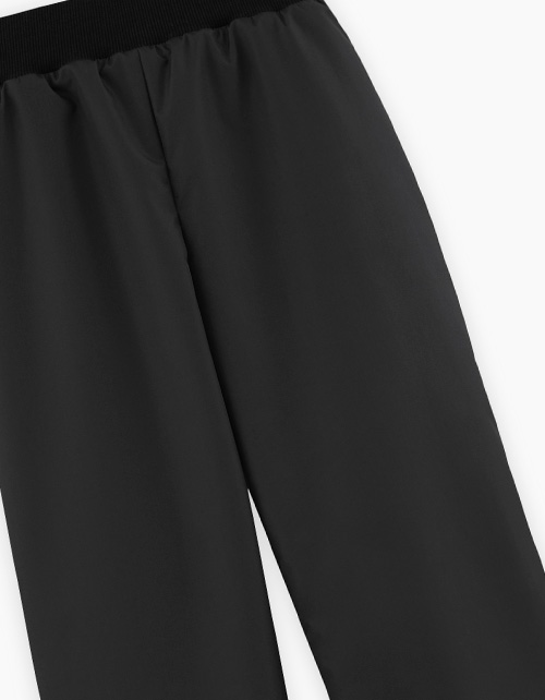 Чёрные брюки на флисе для мальчика