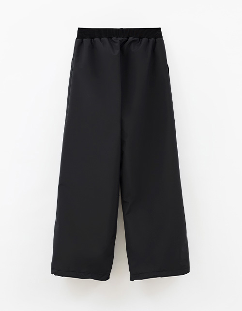 Чёрные утеплённые брюки-парашюты на флисе для мальчика